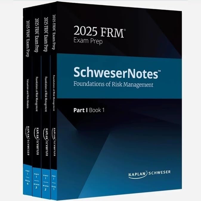 2025 FRM part 1 Kaplan Schweser study material - Set of 4 Books