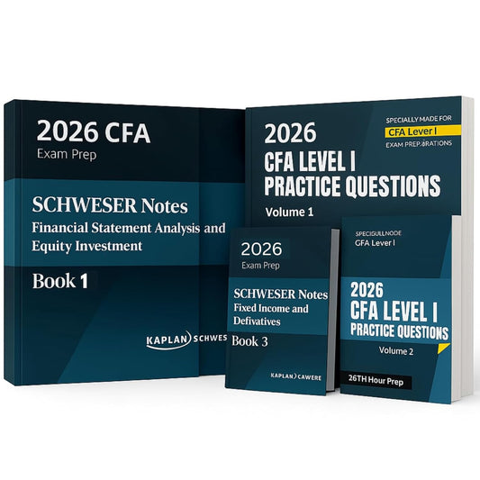 2026 CFA Level 1 Kaplan Schweser Study Material - Set of 6 Books