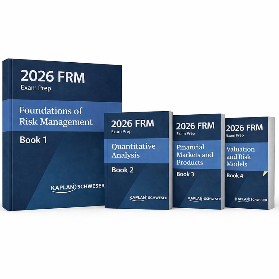 2026 FRM part 1 Kaplan Schweser study material - Set of 4 Books