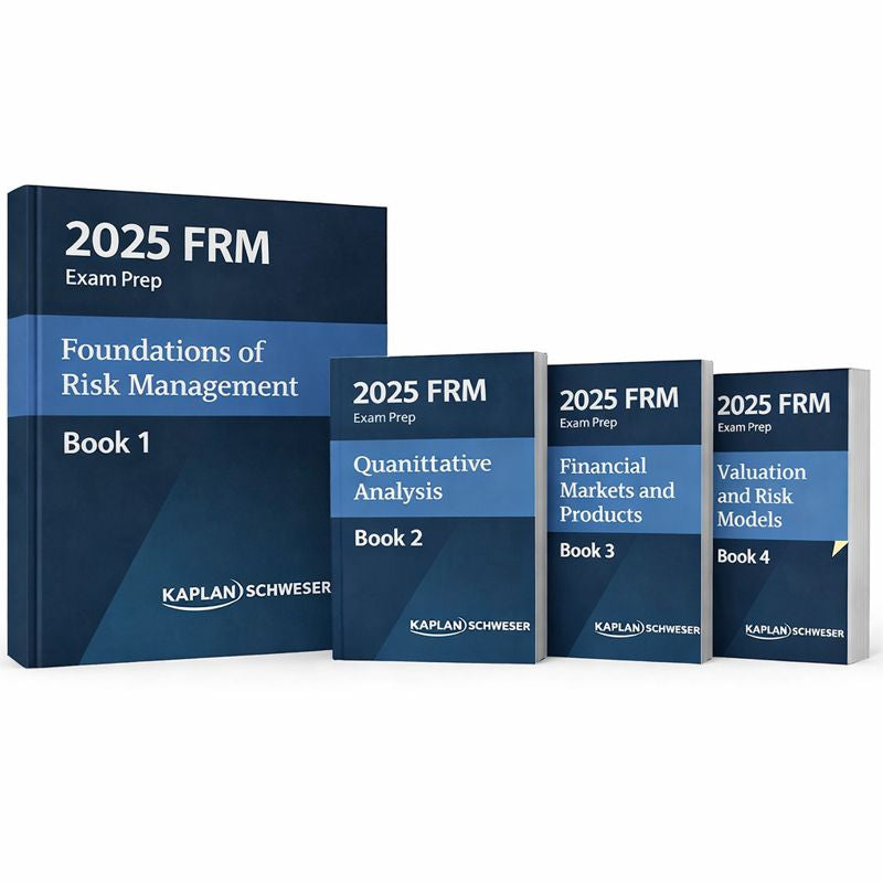 2025 FRM part 1 Kaplan Schweser study material - Set of 4 Books